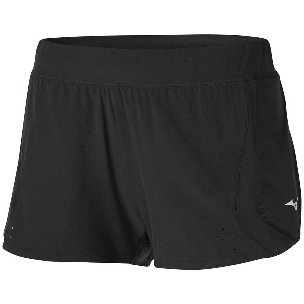 Pantalones Cortos Mizuno Aero 2.5" Mujer Negras Baratas INEV-02578